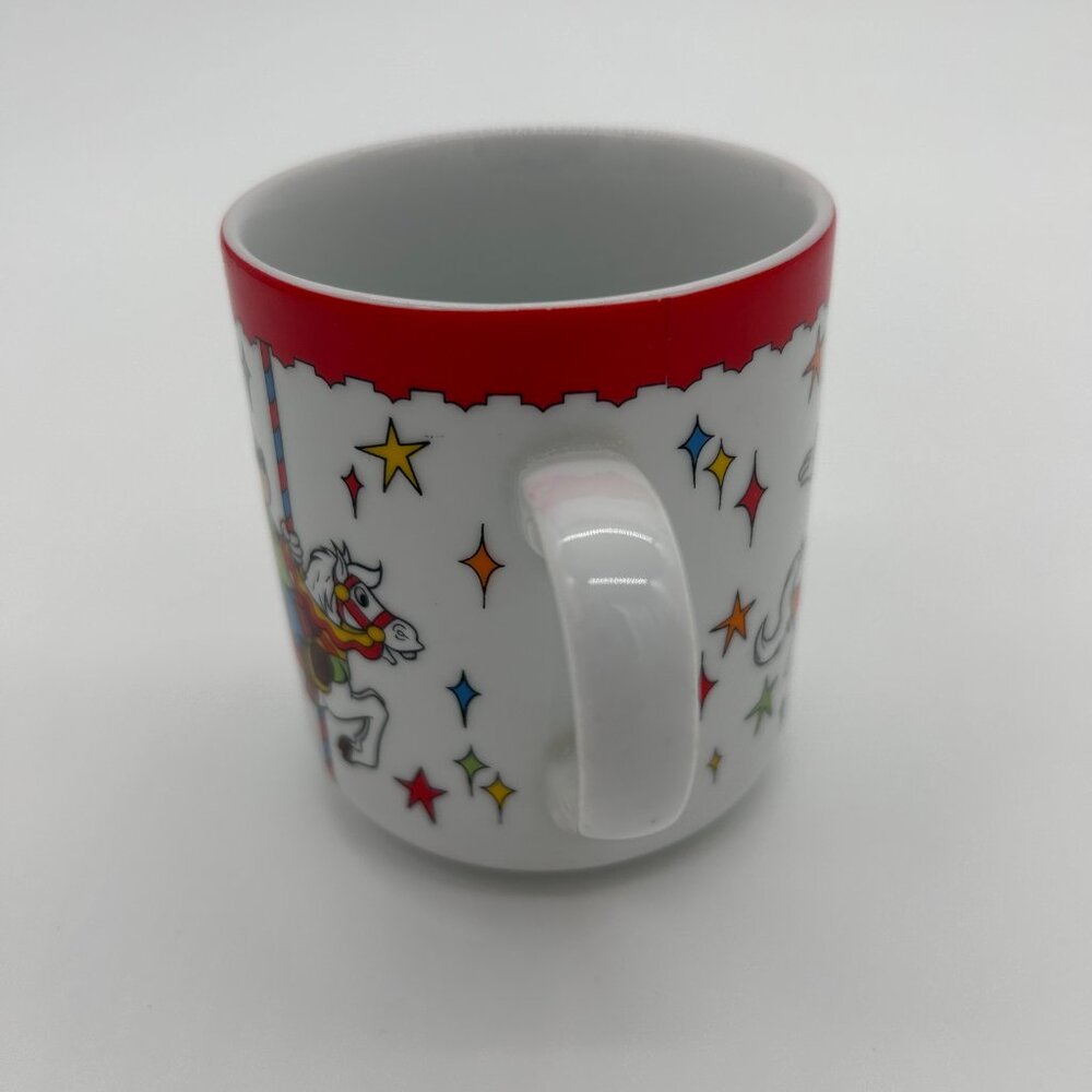 VTG Disneyland Walt Disney Mickey & Friends Carousel Ceramic Coffee‎ Mug Japan - Picture 4 of 8